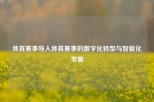 体育赛事导入体育赛事的数字化转型与智能化发展