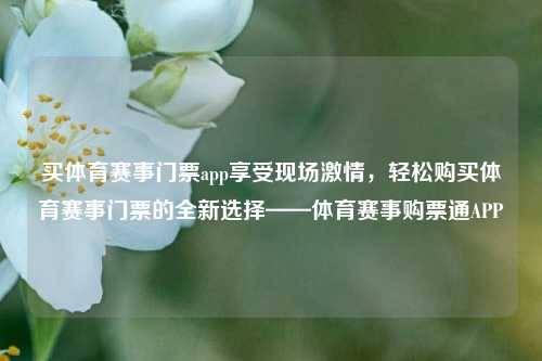 买体育赛事门票app享受现场激情，轻松购买体育赛事门票的全新选择——体育赛事购票通APP