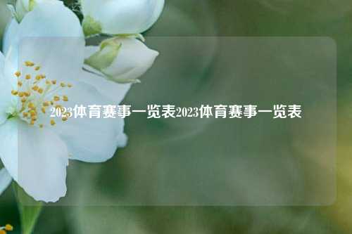 2023体育赛事一览表2023体育赛事一览表