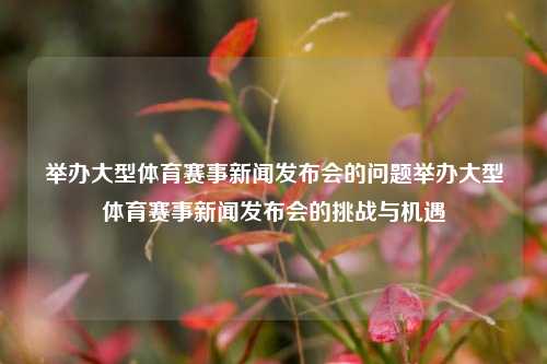 举办大型体育赛事新闻发布会的问题举办大型体育赛事新闻发布会的挑战与机遇