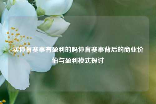 买体育赛事有盈利的吗体育赛事背后的商业价值与盈利模式探讨