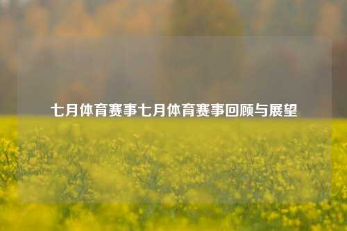 七月体育赛事七月体育赛事回顾与展望