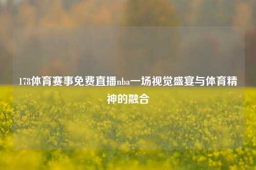 178体育赛事免费直播nba一场视觉盛宴与体育精神的融合