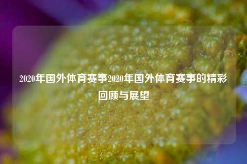 2020年国外体育赛事2020年国外体育赛事的精彩回顾与展望