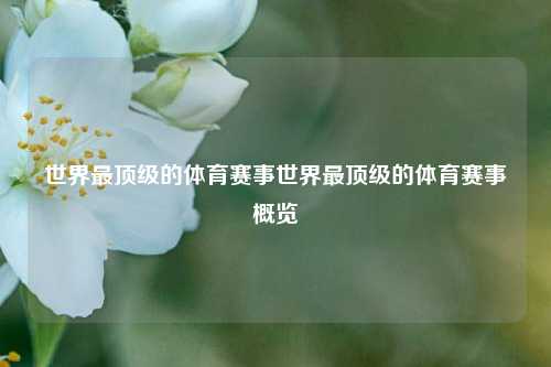世界最顶级的体育赛事世界最顶级的体育赛事概览