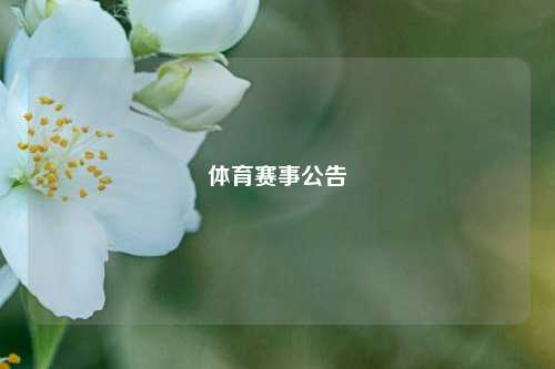 体育赛事公告