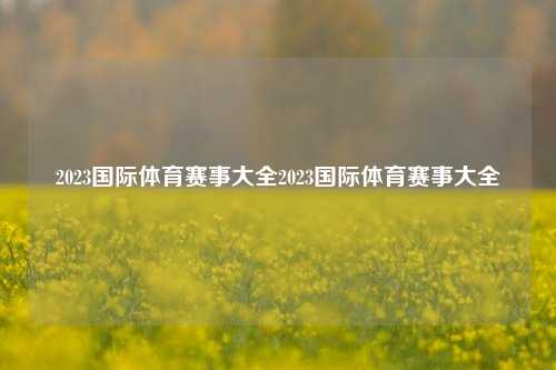 2023国际体育赛事大全2023国际体育赛事大全